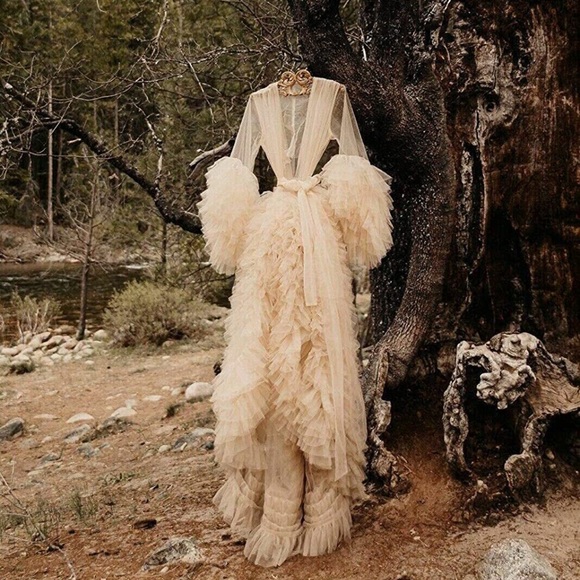 Sheer Dressing Gown Photography Gown - Picture 5 of 9